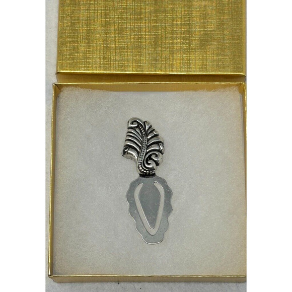 Brighton Feather Plume Bookmark Silver Gift For Book Lover Reader Bookworm - Picture 2 of 5